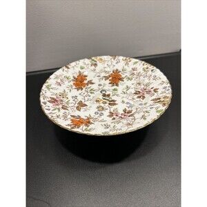 Vintage Radfords Fenton Gatineau Fine Bone China Pedestal footed plate floral